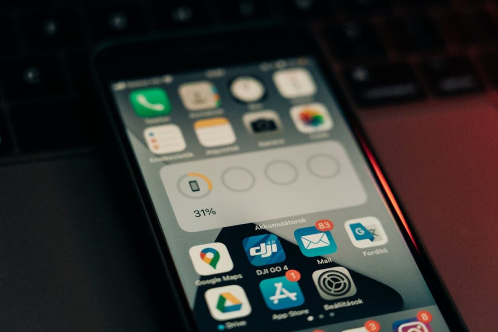 showing with ESTA mobile app interface