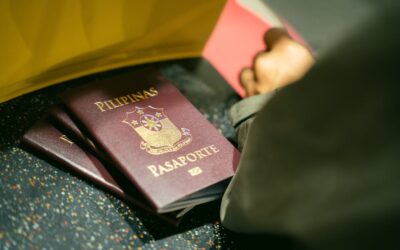 First-time US traveler with passport at airport ESTA application