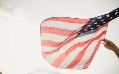 ESTA US travel — american flag beach memorial day 1