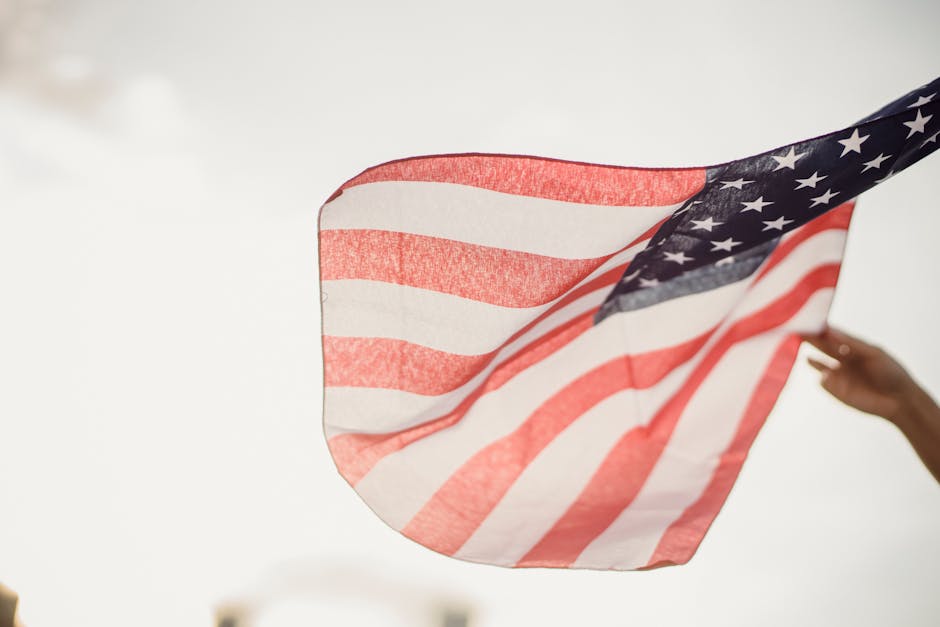 ESTA US travel — american flag beach memorial day 1