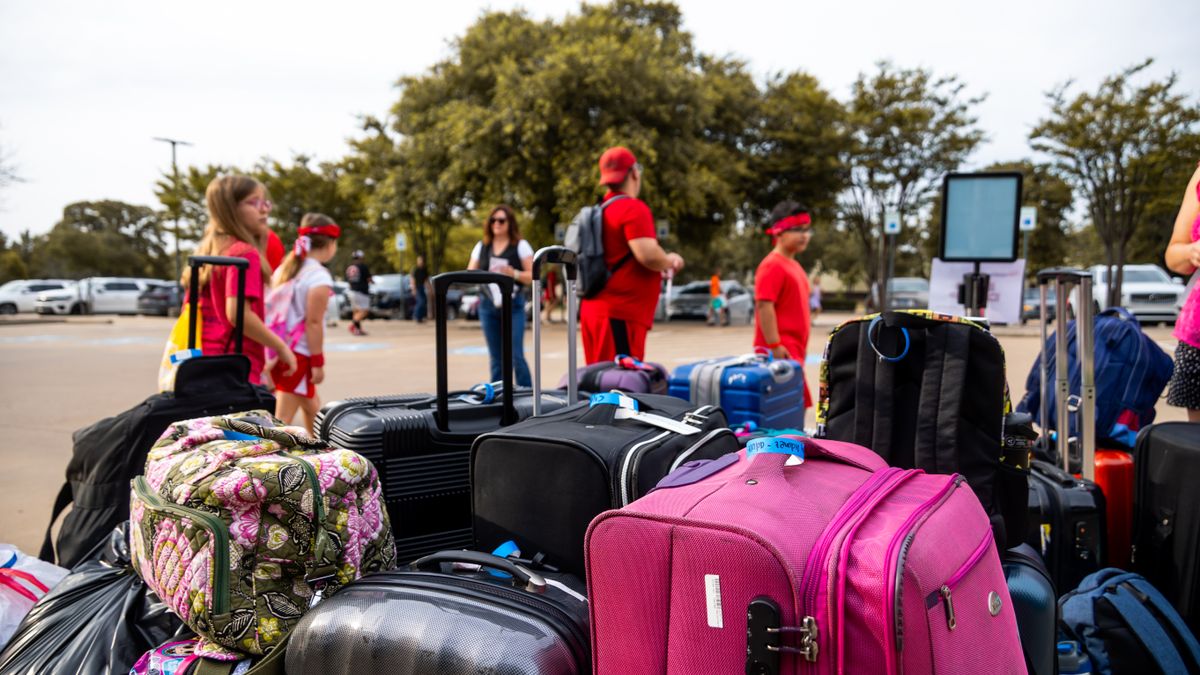 Family packing for a Visa Waiver Program trip to the United States