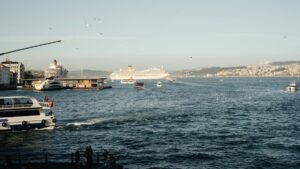 Cruise ship at a US port where ESTA cruise processing time matters