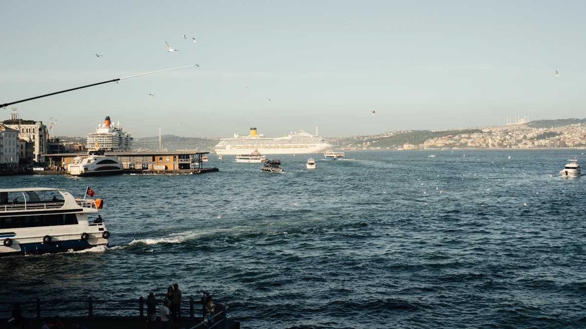 Cruise ship at a US port where ESTA cruise processing time matters
