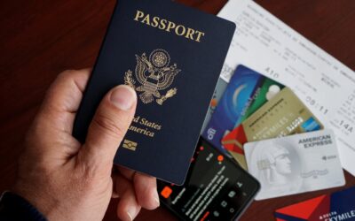 US passport and boarding pass representing ESTA and Schengen travel