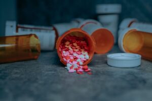 Labeled prescription bottles, central to bringing medication into the USA on an ESTA