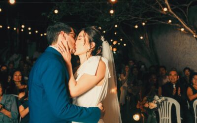 Couple celebrating a wedding, the focus of getting married on an ESTA in the USA