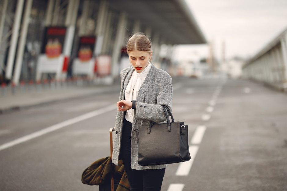 Anxious traveler at the airport facing the consequences of an ESTA overstay