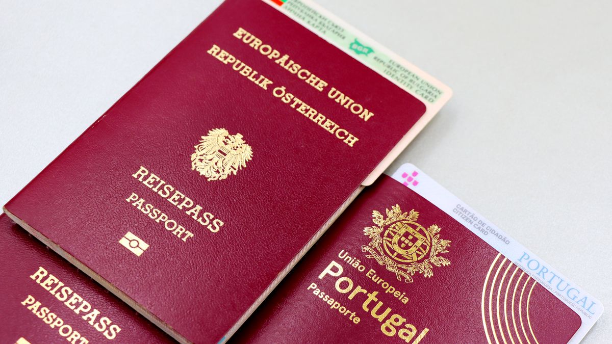 Divorce decree document beside a passport — name reversion and ESTA impact