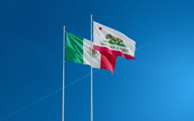 Mexican and American flags shown together to represent US entry rules for Mexicans