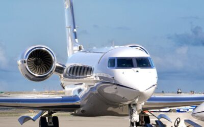 Private jet on an airport apron before a visa-free flight to the United States