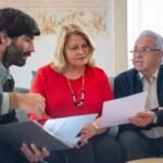 A person helping a family member apply for a US ESTA travel authorization online