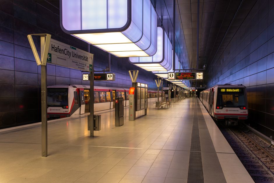 City transit station map and platform used by international visitors