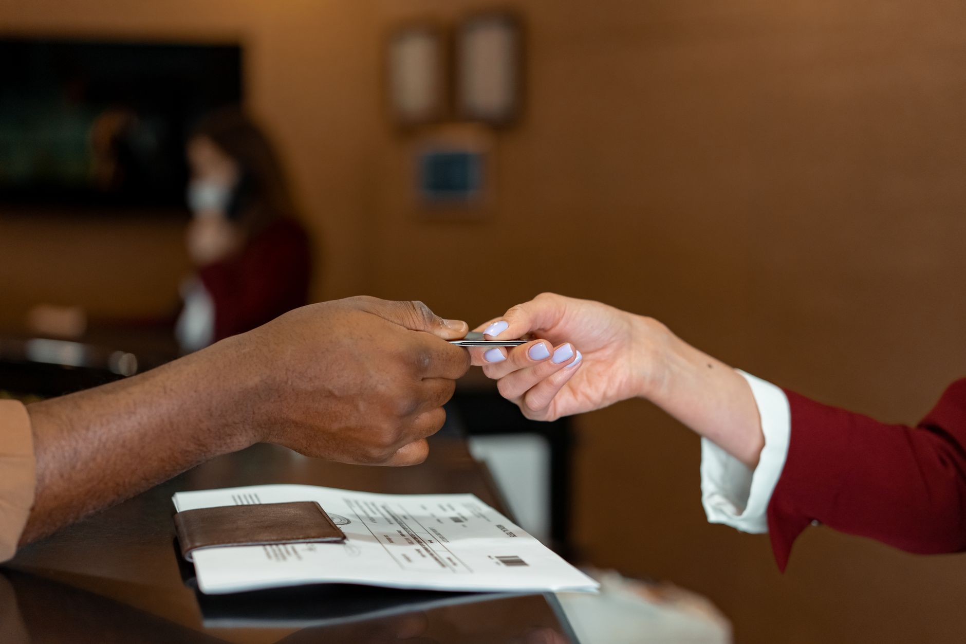 Hospital billing desk where ESTA visitors pay for medical treatment in the USA